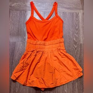 FP Movement Way Home Skortsie in Vibrant Orange Size Medium